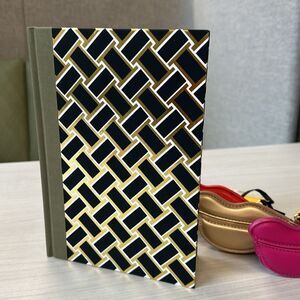 DVF x Target Black White Gold Camo Green Geo Print Unlined Bound Journal